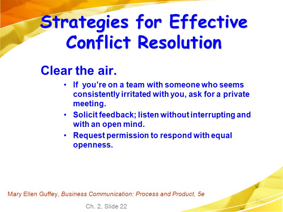 Five Types of Conflict Resolution Strategies